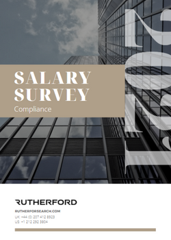 cover page of compliance salary survey 2021 rutherford