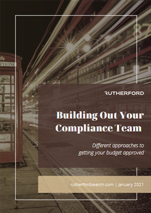 cover of rutherford guide building out your compliance team 