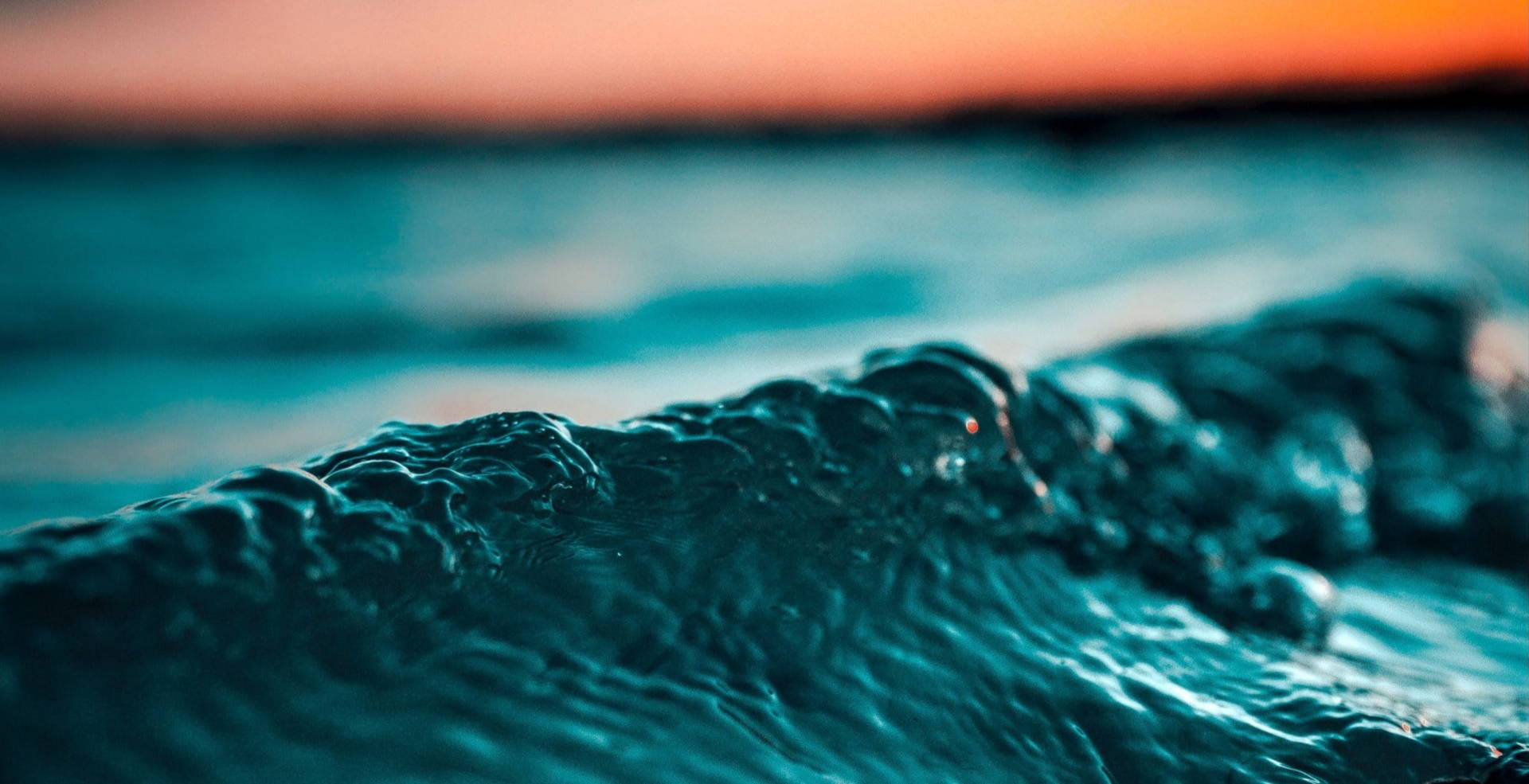 closeup of dark blue ocean waves
