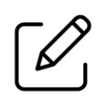 icon of pen in front of paper