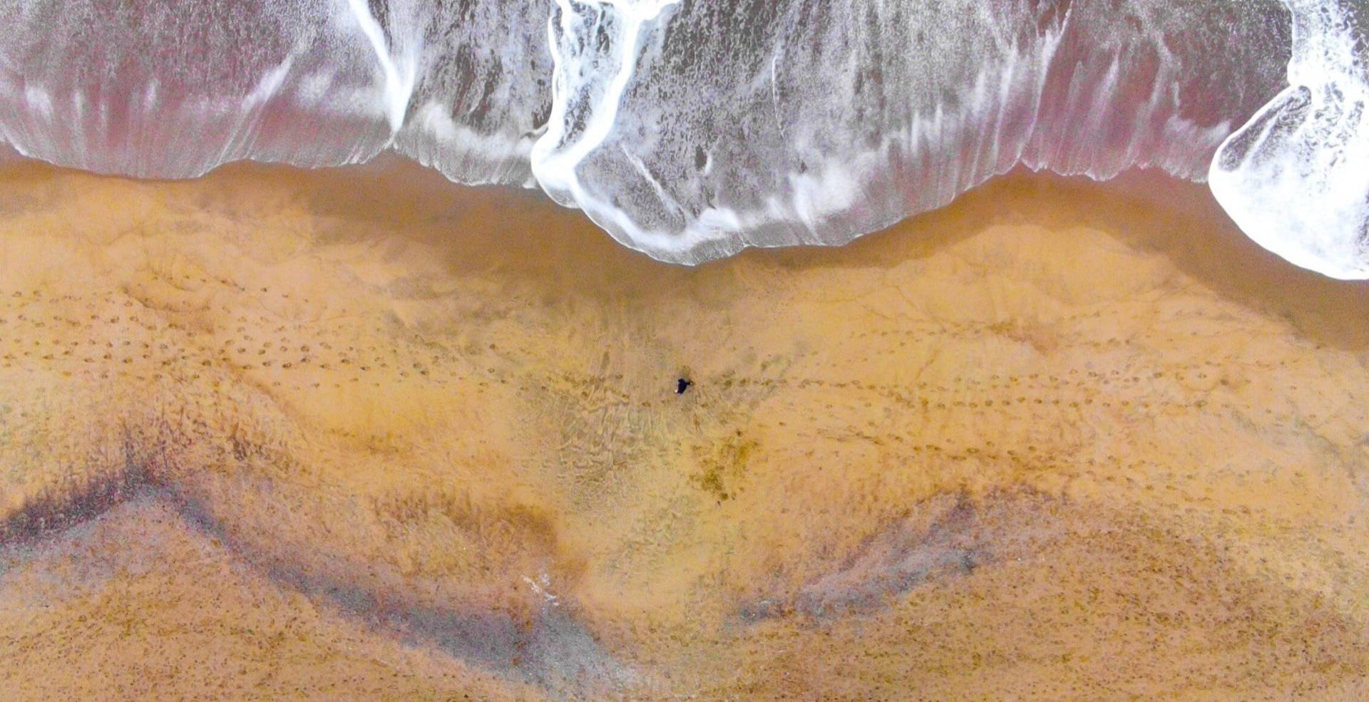 closeup of beige sandy beach