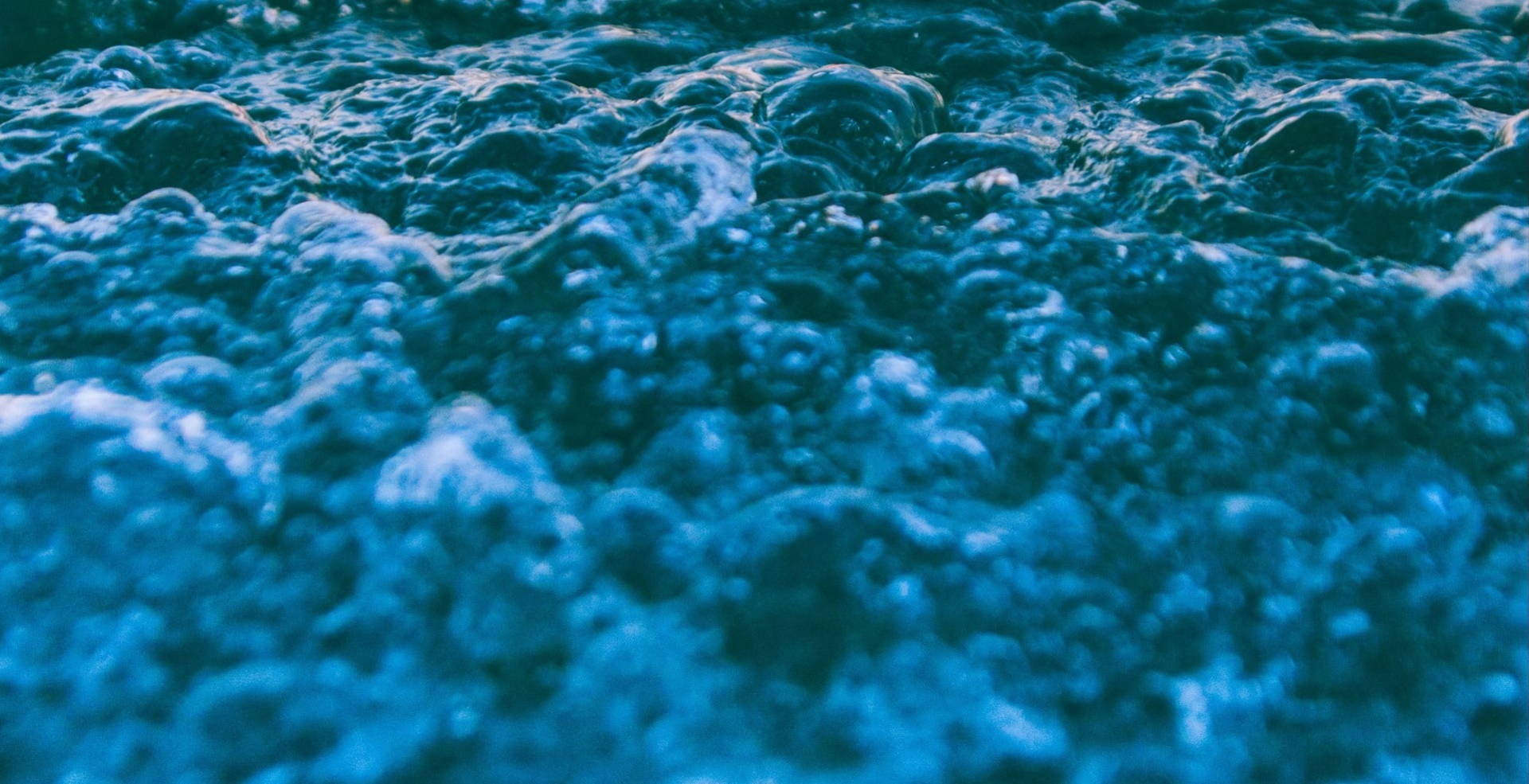 closeup of blue ocean waves