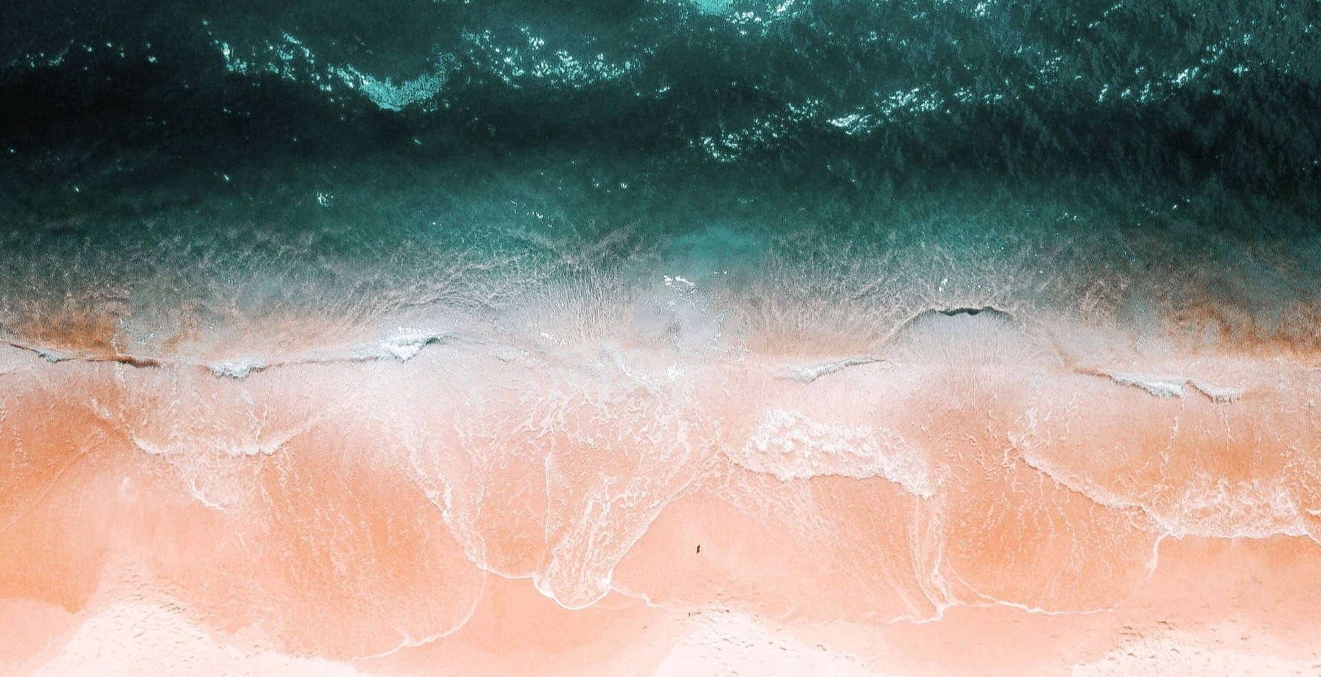 Bird's view of pastel ocean waves