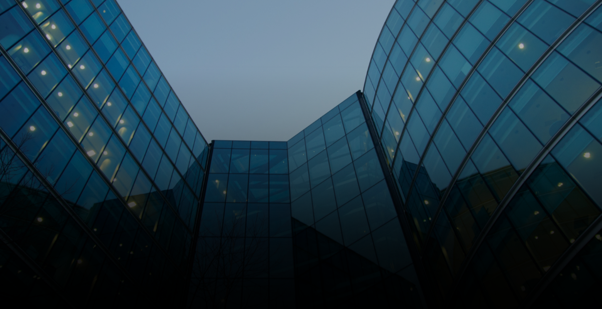 Worm's view of office building