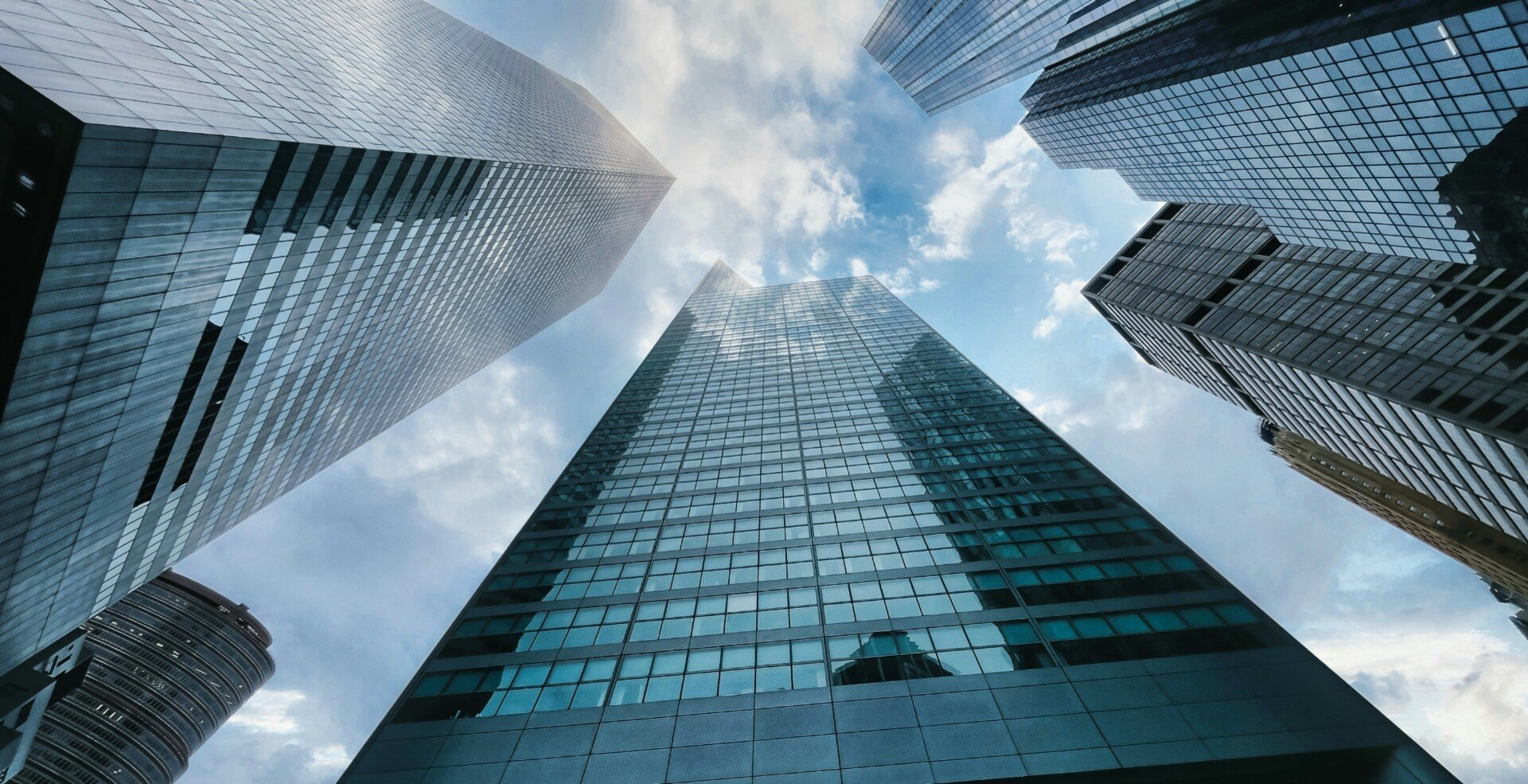worms view of office buildings